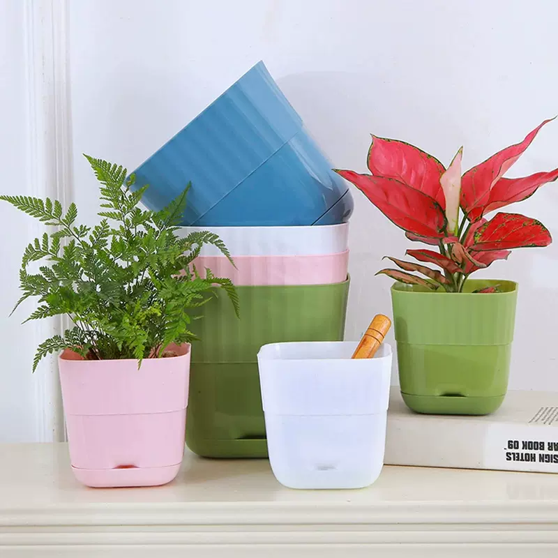 创意塑料方形花盆北欧简约树脂盆栽设计感大小号家用厂家直销批发