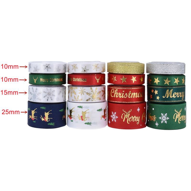 16 transfronteriza AliExpress cinta de Navidad cinta impresa embalaje de regalo Navidad cinta decorativa 5 yardas en stock