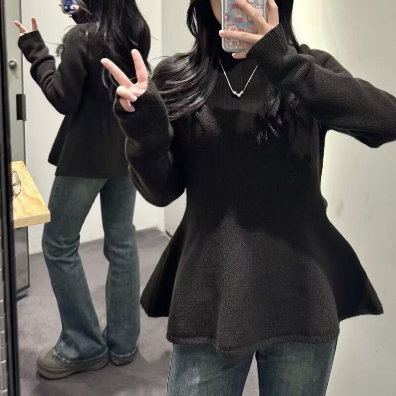 C Women's Clothing Slim Fit Ruffled Hem Wool Sweater 2025 Autumn New Product 1305287002 C Women's Clothing Slim Fit Ruffled Hem Wool Sweater 2025 Autumn New Product 1305287002