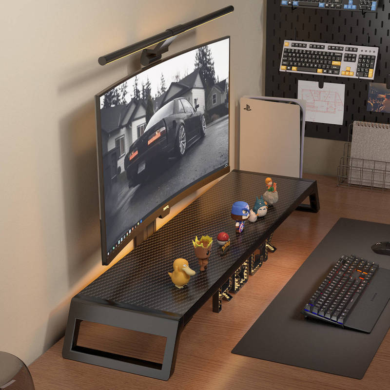 デスクトップコンピュータ高架モニタースクリーンサポートスタンドeスポーツデスクトップパッド高さベースデスク収納ラック|undefined