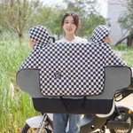 电动车挡风被冬季加绒加厚连体摩托车电瓶车防风防寒防水保暖罩