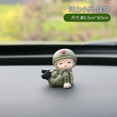 2022 New Special Forces Car Ornaments Cute Resin Doll Car Car Car Center Console Soldier Brother Decorations (Car ornaments) - vitality-batman-send-double-sided-tape