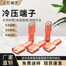 250冷压端子尼龙对接端绝缘黄铜管接线母端头FDFNYD1-250插簧端子