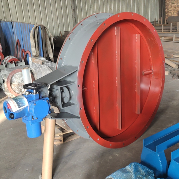 电动执行器通风蝶阀 DN1100圆形法兰式调节风阀 碳钢烟道电动风门