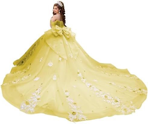 Vestido de noche francés de un solo hombro, nuevo banquete de cumpleaños transfronterizo, vestido de noche, lazo grande, cola larga