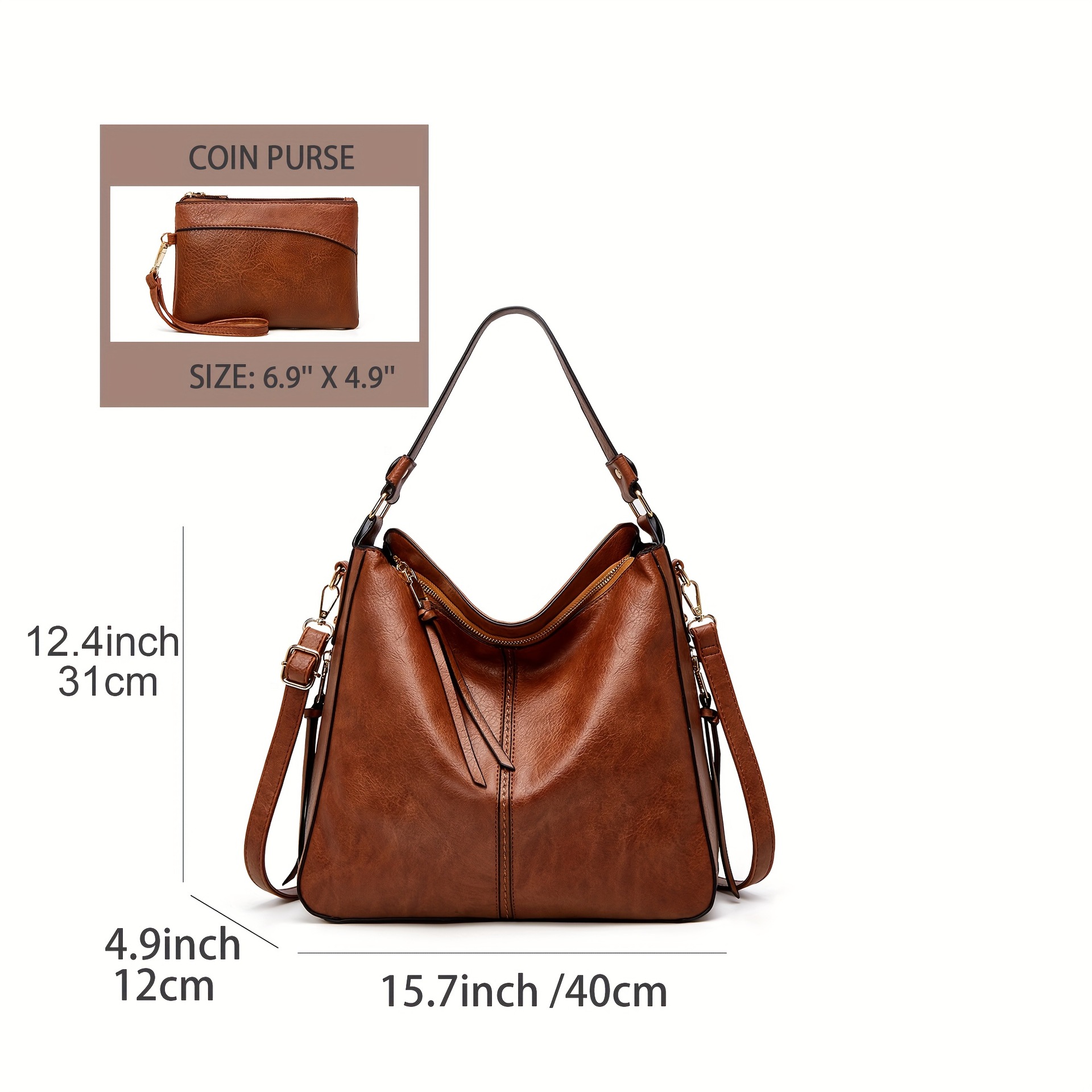 Large Capacity Retro Casual Solid Color new Fashion Women's