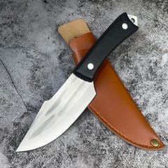 陽江工場ステンレス鋼ハンドハンドル肉ナイフレザーカバー付きポータブルフルーツナイフアウトドアキャンプ多目的ナイフシャープ小型ナイフ
