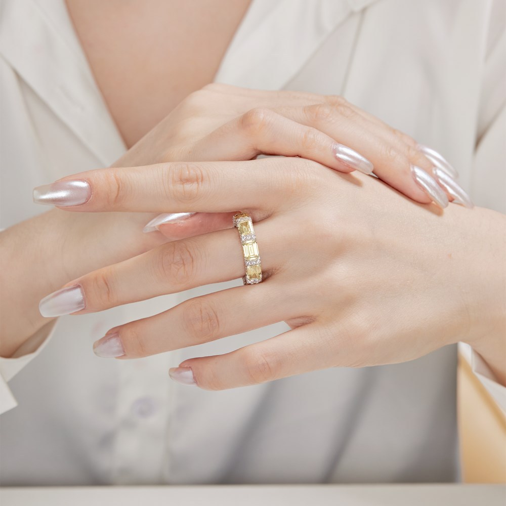 Retro Geometric Water Droplets Sterling Silver Inlay Zircon Rings 1 Piece