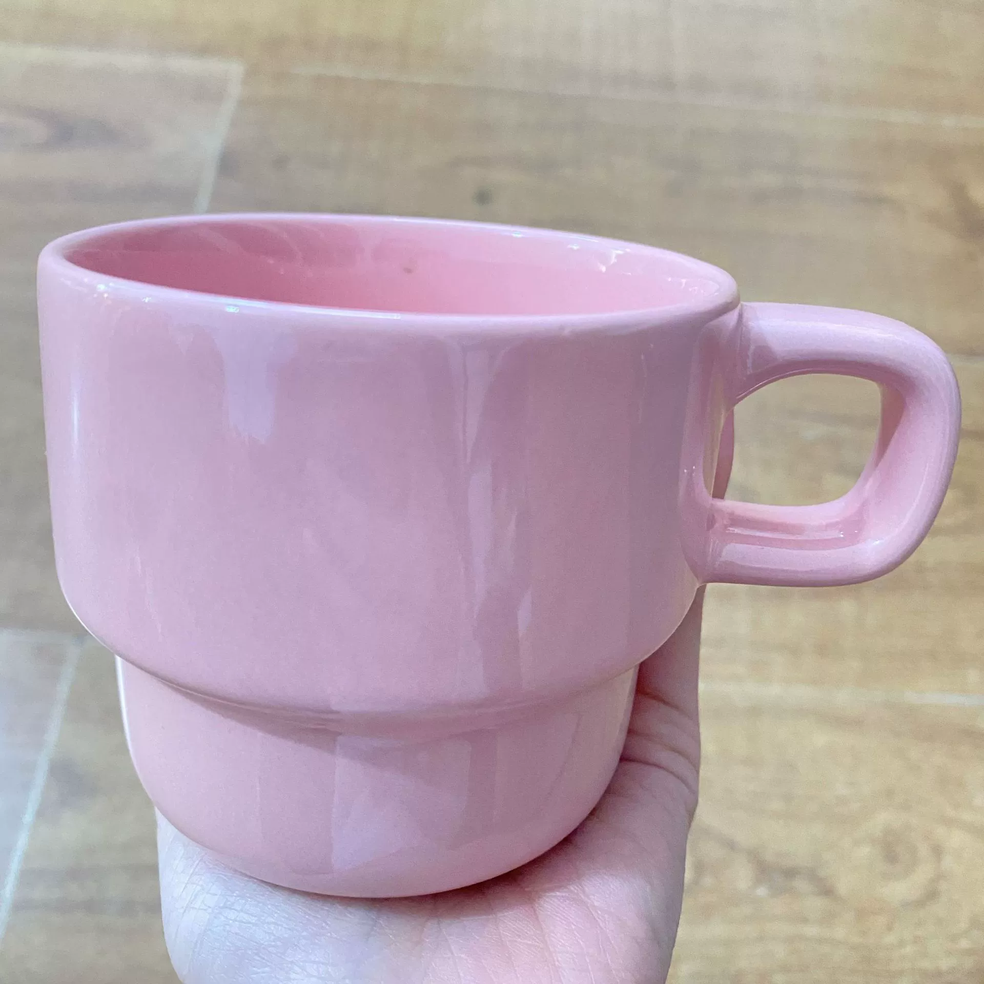 [新品 ins卡通叠叠杯多巴胺陶瓷马克杯情侣喝水杯子早餐牛奶咖啡杯]