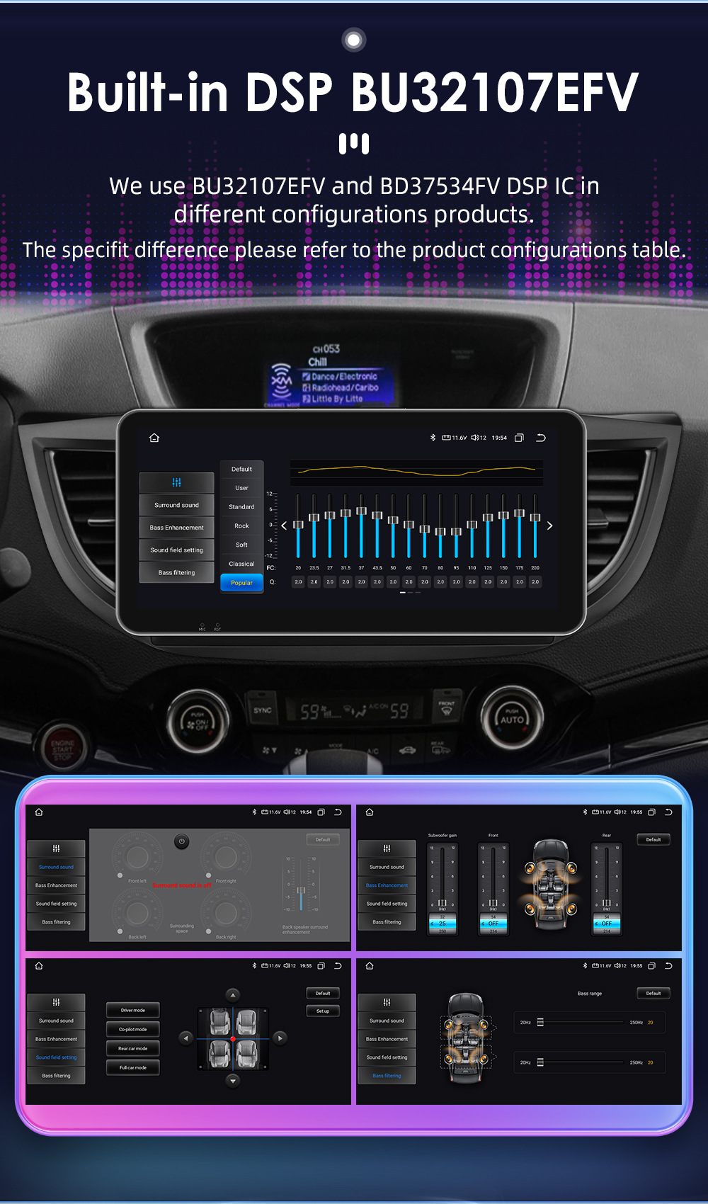 10.33 inch Android navigator GPS is suitable for 12-16 Honda CRV car MP5 player all-in-one machine