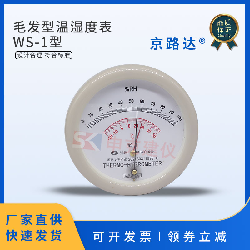 天津凤洋毛发温湿度表温湿度计高精度药厂实验室指针干湿温度计