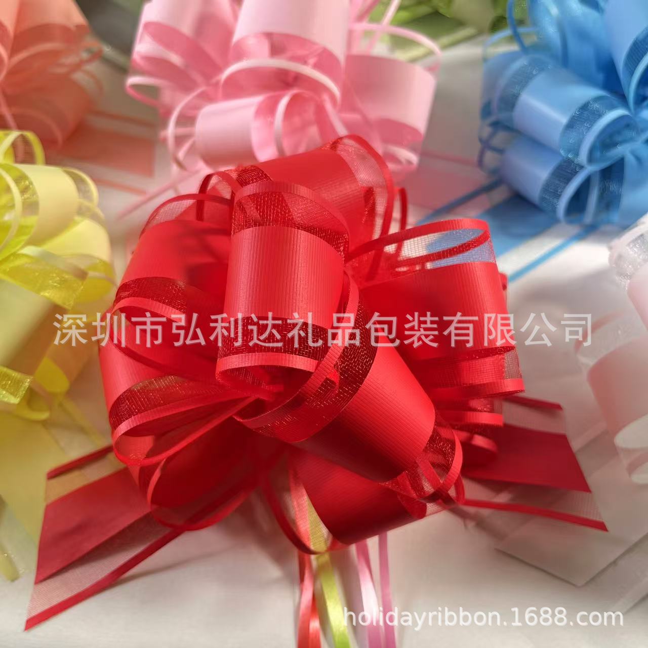 Transfronterizo Amazon 50 # Suya flores de Navidad decoraciones de flores de cinta de dibujo de flores en forma de bola mano en stock