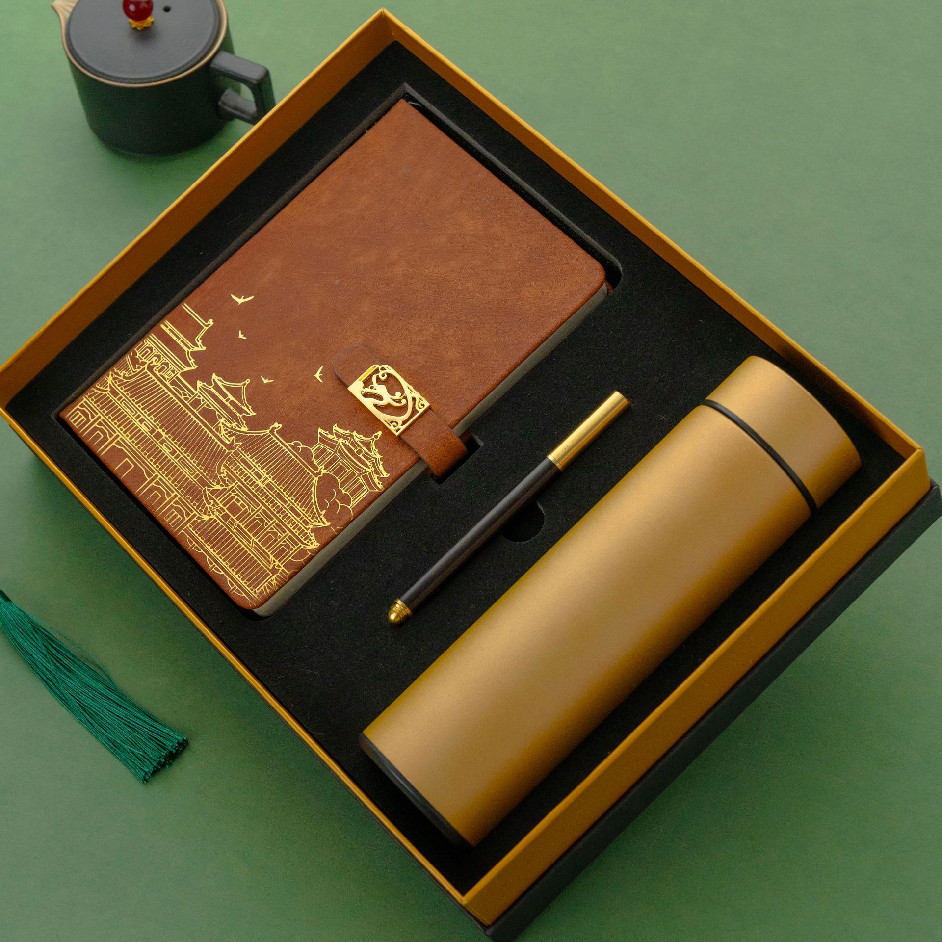 Guochao caja de regalo de notebook puede personalizar logotipo de impresión corporativa regalos de negocios para el personal del cliente