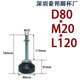 Nylon fixed D80 * M20 * L120 galvanized screw