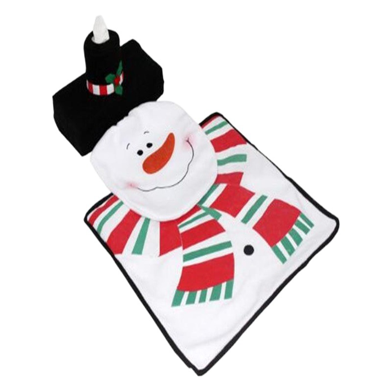 En stock creativo decoraciones de Navidad suministros Santa Claus inodoro cubierta del hotel decoración de Navidad