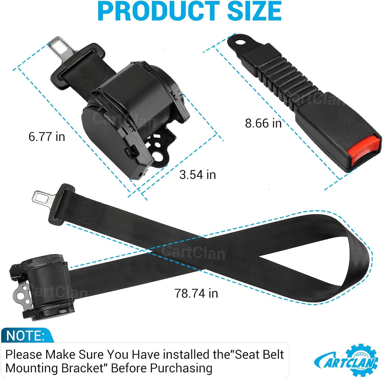 Automatic Two-Point Safety Harness, Racing Safety Harness, Go-Kart Club, Golf Cart, Sightseeing Car, Emergency Lockout