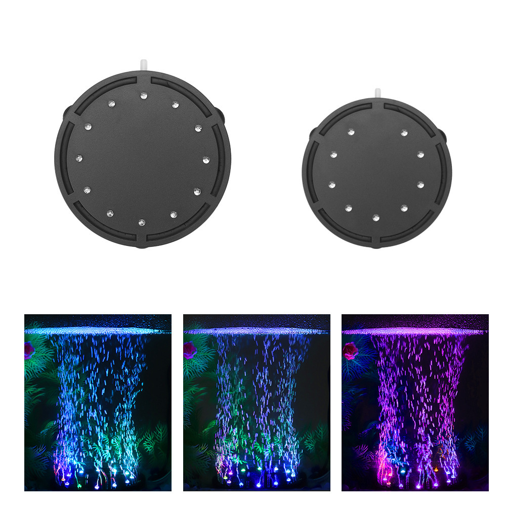 Aerobics disk Bubble fish tank Landscaping Colorful Fish tank lamp LED Dive Lights Aquarium SZ012