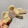 Demi-season cute high plush ponytail, crab pin, knitted shark, wholesale, Korean style