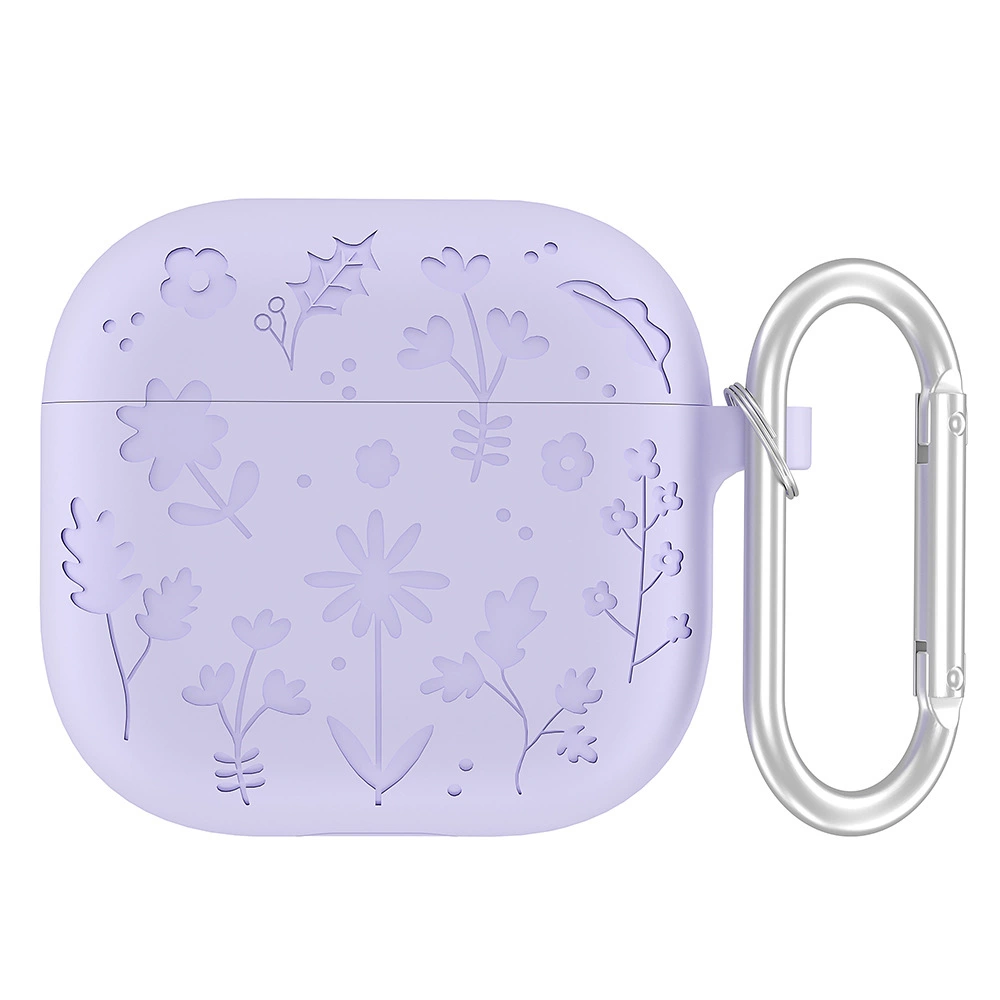 Силиконовый защитный чехол для AirPods (AirPods 4 / Pro3 / 1/2), однотонный цвет с вариантами ремешка