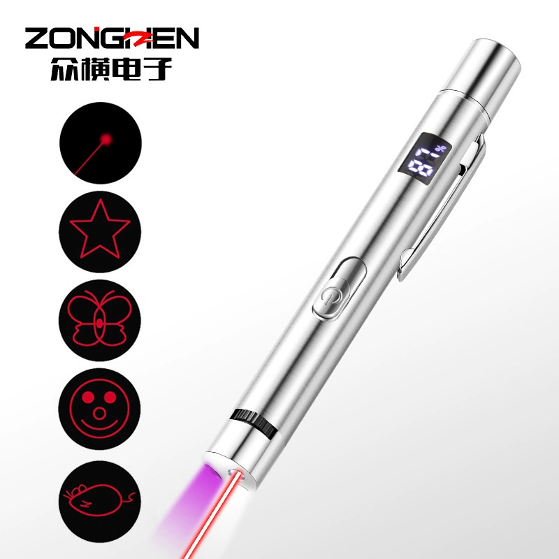 Лазерный инфракрасный забавный кот ручка USB зарядка цифровой дисплей заряда лазерный забавный кот палка три в одном многофункциональный