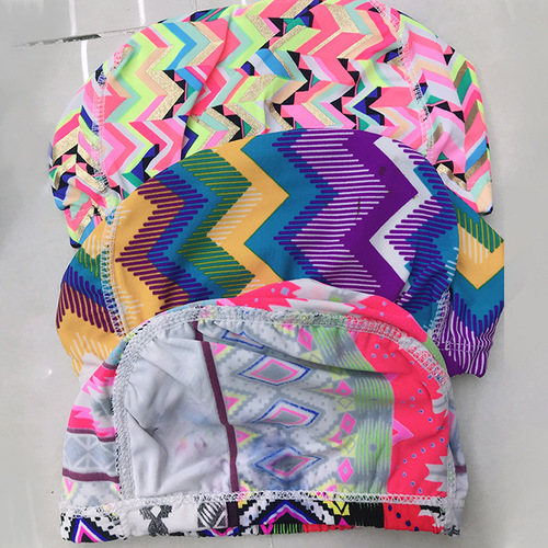 Manufacturer supplies printed solid color cloth cap adult swimming cap with paper multi-color positioning swimming cap wholesale
