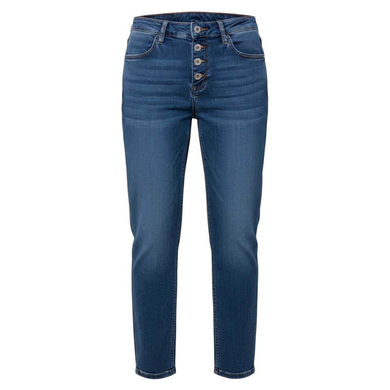 Jeans Rectos de Tiro Alto para Mujer, Mezclilla de Algodón, Sin Elasticidad, para Uso Casual