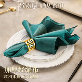 骆易家口布酒店专用餐巾布轻奢高级感西餐饭店擦杯布折花方巾