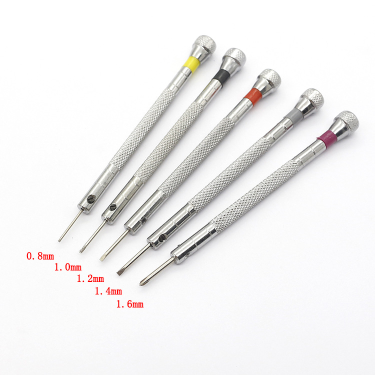 Watch Repair Screwdriver Mini Precision Screwdriver Cross and Flat Head Tool Steel Material Small and Portable Factory Wholesale