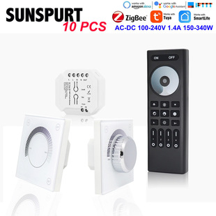 220V SCR dimmer graffiti Zigbee 2.4G remote control monochrome panel LED light rear cut stepless dimming