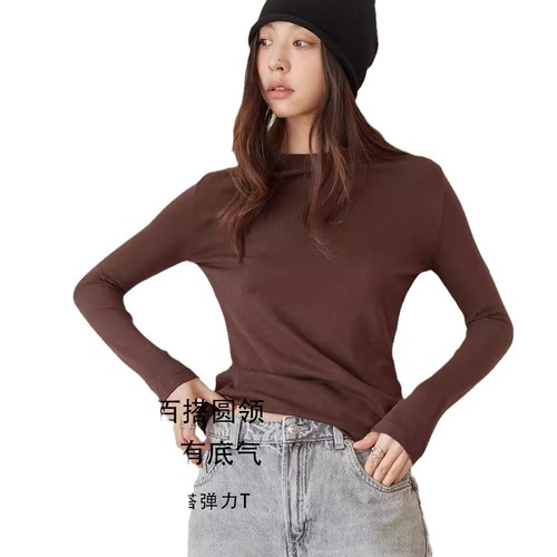 2025 Knit Self-Heating Hooded Sweatshirt for Women Loose Skin-Friendly Inner Crew Neck Base Layer Top for Autumn Wearable Outwardly Versatile