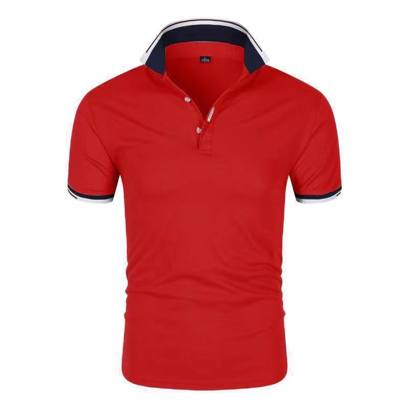 2024 Summer Men's Short Sleeve T-Shirt Fashion Lapel Polo Shirt Printed Men's Polo Shirt