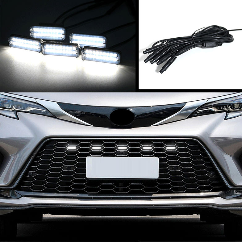 Car Grille Small Yellow Light Clip-On Led Light Suv Pickup Truck Off-Road Vehicle Grille Modification Universal Led Grille Light