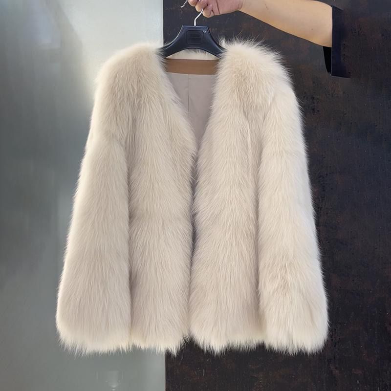 Fur Coat Women's Autumn and Winter Thickened New Style Mid-Length Imitation Fox Fur Fashionable Young Fur Coat