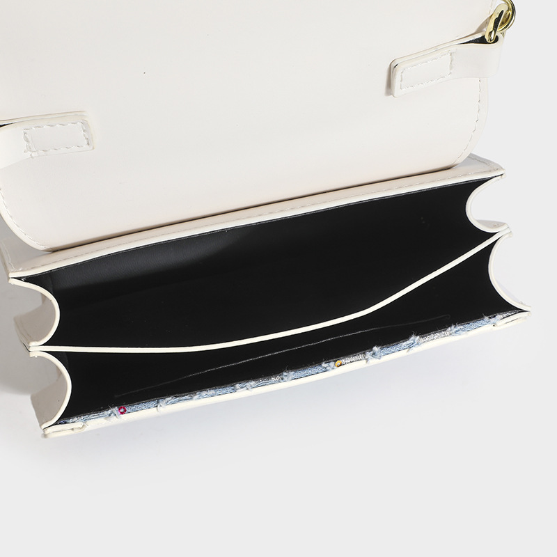 Women's Small Square Shoulder Crossbody Bag With Diamond Accents_voghion.com