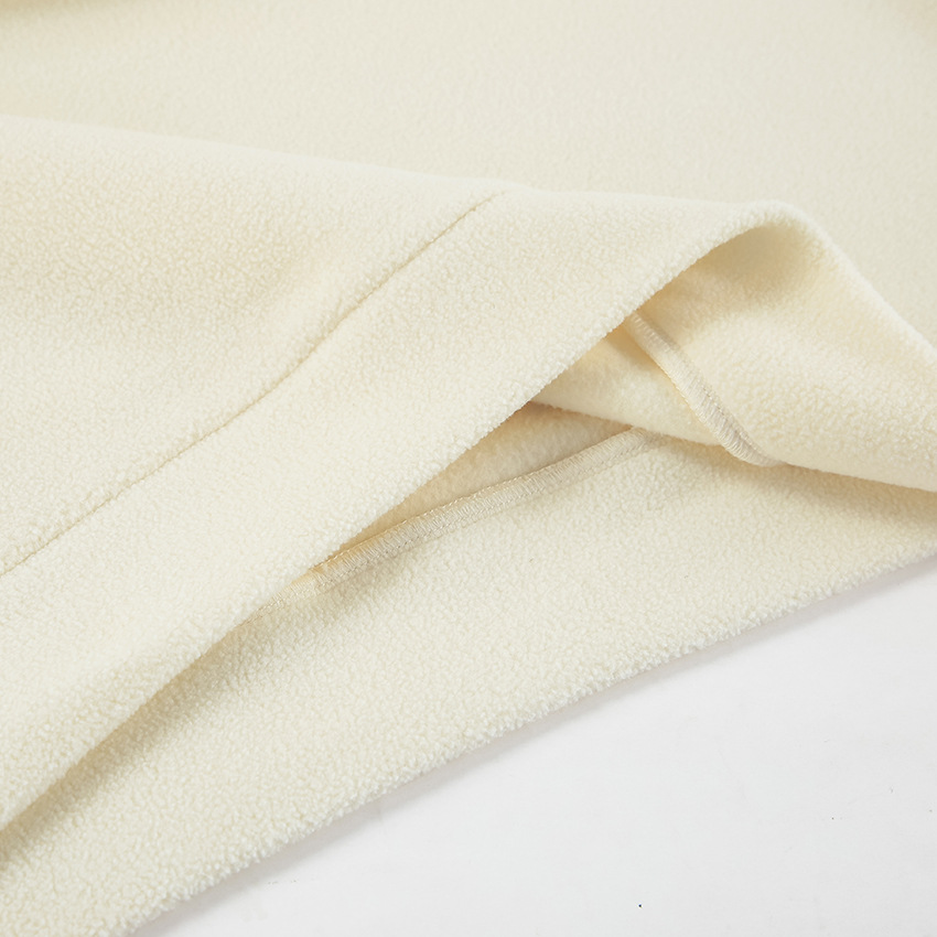 Autumn Winter Lazy Knitted Lamb Cashmere Beige Loose Fitting Casual Pullover All Matching Collared Sports Women Top