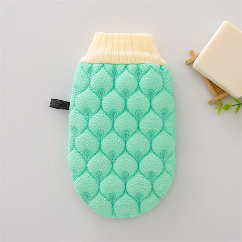 Bath Scrub Sponge Strongly Thickened 3D Quilted Scrub Towel for Men and Women, Ash Scrub Back Scrub Sponge, Coarse Fiber Shower Gloves Customizable