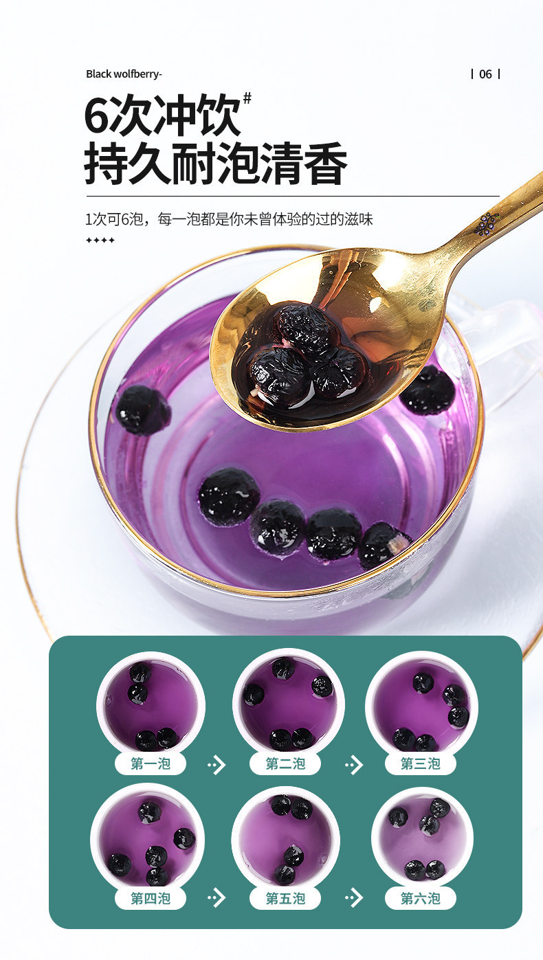 Black Goji Berries Qinghai Hei Gou Qi Dried Fruit 100g Bottle for Tea and Daily Wellness details