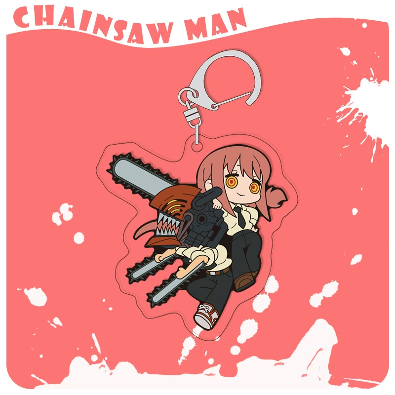 Chainsaw, acrylic keychain, double-sided pendant, 4mm