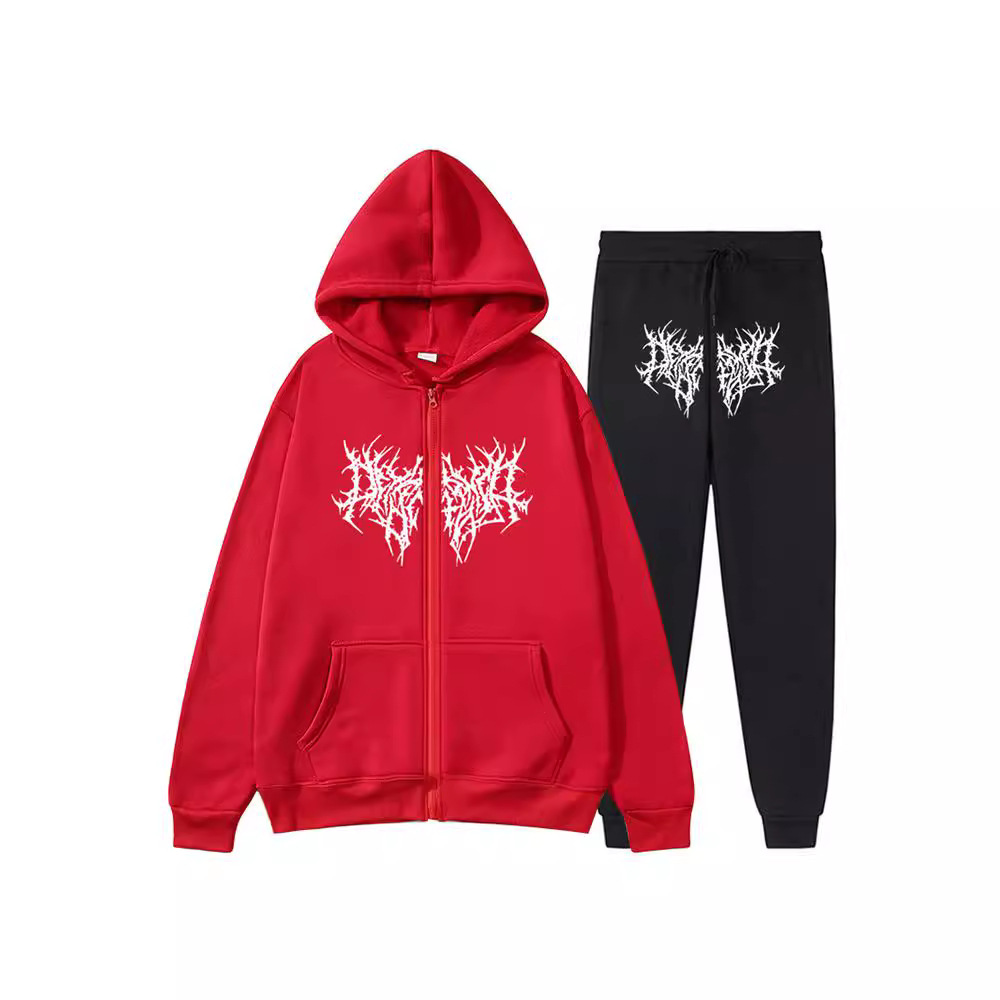 Abbigliamento maschile nuovo uomo felpa con cerniera felpa con cappuccio tuta sportiva autunno e inverno marchio stampato casual tuta felpa_voghion.com