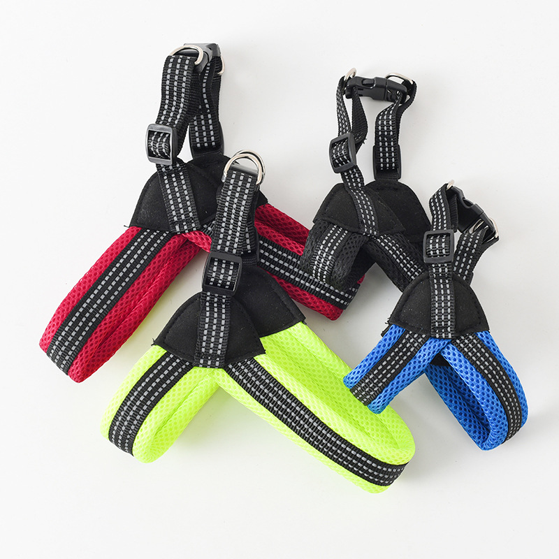 Perro Correa PET pecho espalda transpirable chaleco reflectante tipo pequeño y mediano perro Correa mascotas suministros en stock al por mayor