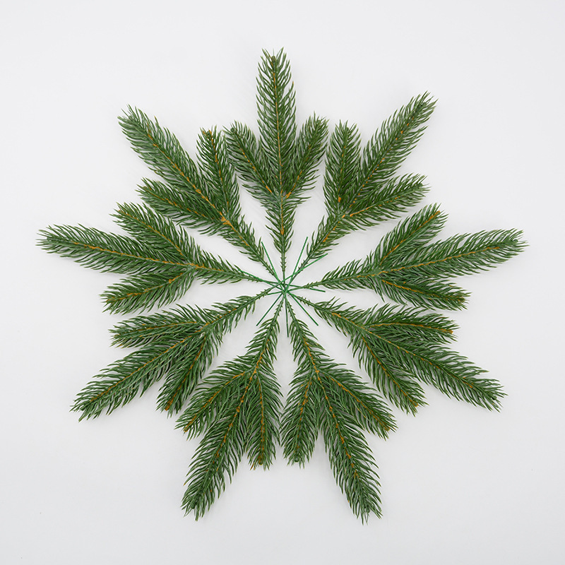 Artificial Pine Branches and Leaves for Christmas Decoration Wreath and Floral Arrangement, Popular Cross-Border Material Kit