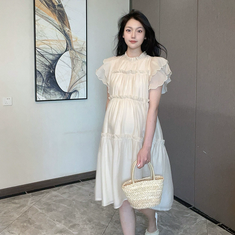 Платье-сукня для беременных Snow Beauty Summer, милое нарядное платье, oversize
