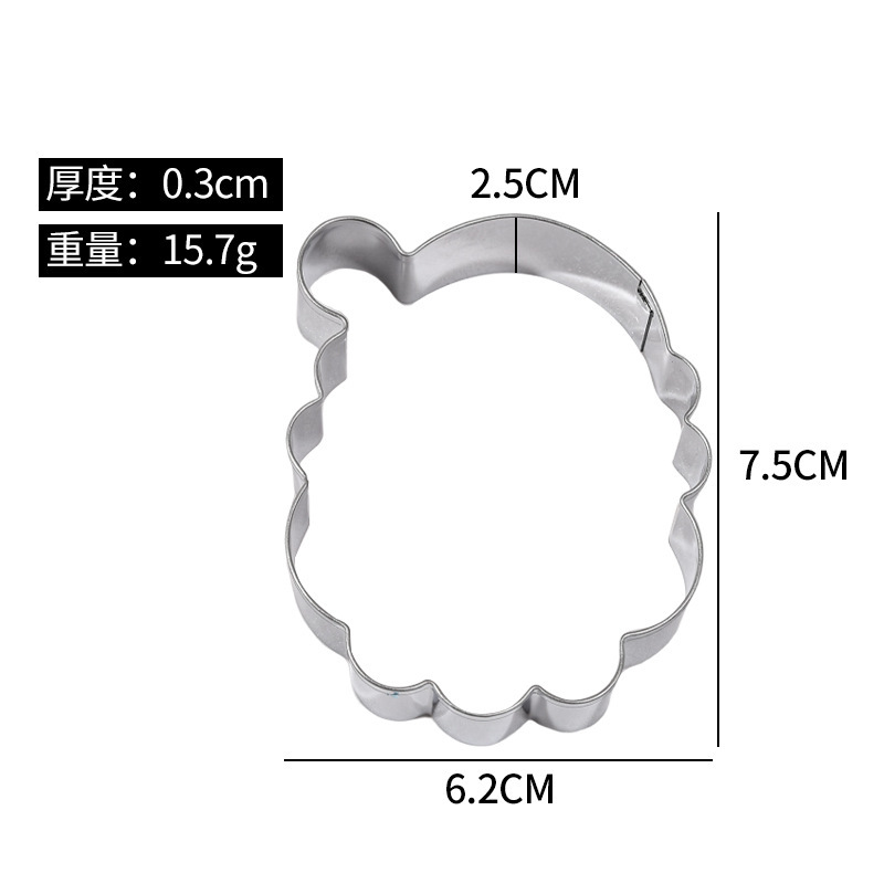 ベーキングステンレス鋼クッキー型 DIY クッキーベーキングツールキッチンケーキクッキー型クリスマスツリー雪だるま|undefined