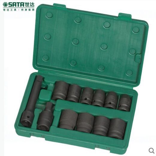 （SATA）世达工具风动套筒12件12.5mm大飞气动公英制套装09009