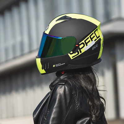 double lens riding helmet motorcycle | Motorcycle Safety Supplies - city-knight-yellow-colored-lenses-l-code-double-mirror