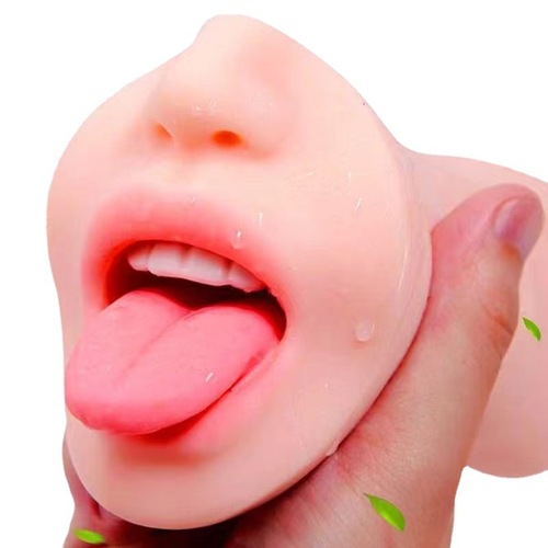 Aircraft cup mouth Yin double acupuncture point small name device True Yin reverse mold double channel male masturbation device Insert color licking deep throat fun