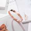 Golden set stainless steel, glossy women's bracelet, pink gold