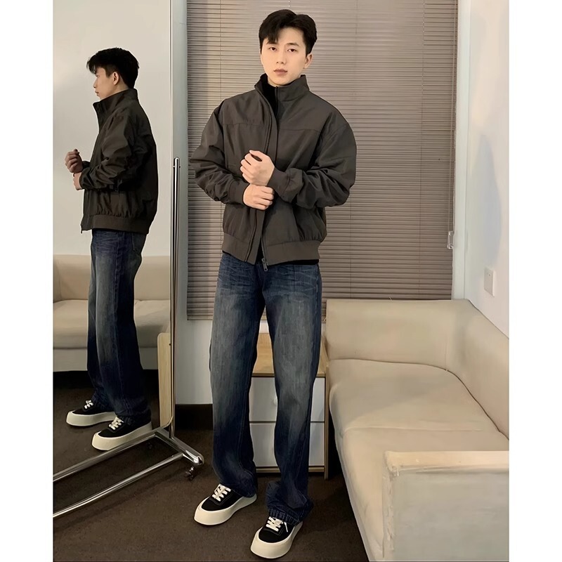 cleanfit Jacket Men's 2025 Spring and Autumn Flying Jacket Trendy Duffy Handsome Style Vertical Collar Coach Workwear Top