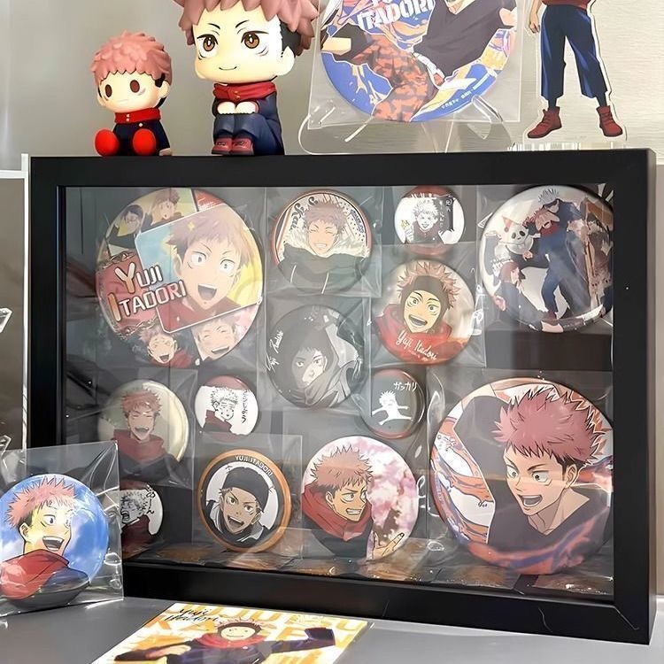 Dust-Proof Magnetic Three-Dimensional Display Stand Metal Badge Storage DIY Display Stand Photo Frame Storage Rectangular Photo Frame