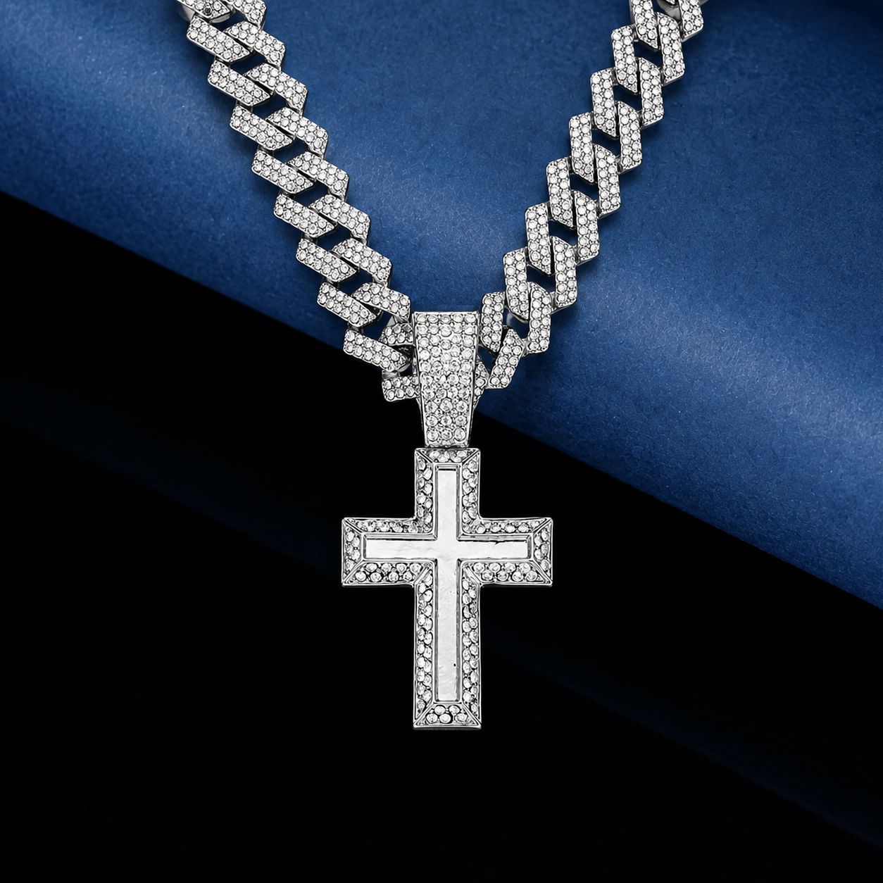 Hip-Hop estilo hombre diamante colgante de cruz cubano accesorios personalidad joyas de moda calle fabricantes al por mayor